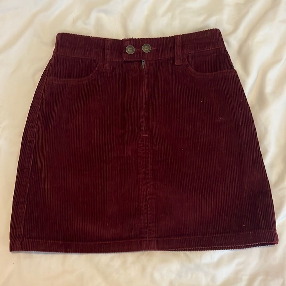 Burgundy Corduroy skirt